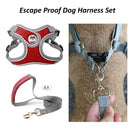 Dog Harness Leash Set No Pull Nylon Vest Harnesses Reflective Chest Strap Leads for Small Large Dogs Teddy, Pug, French Bulldog - anconmall