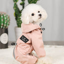 Dog Raincoat Hoodie with Adjustable Drawstring Lightweight Reflective Dog Rain Jacket with 4 Legs Rainwear for Small Pet Dog Cat - anconmall