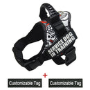 Reflective Adjustable Dog Nylon Harnesses with Customizable Name Labels Dog Vest Strap for Large Medium Small Dogs Drop-Shipping - anconmall