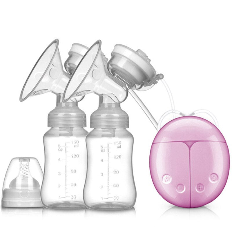 Double Electric Baby Milk Breast Pumps USB Powerful Suction Nipple Breast Pump Milk Bottle Cold Heat Pad Breastfeeding DropShip