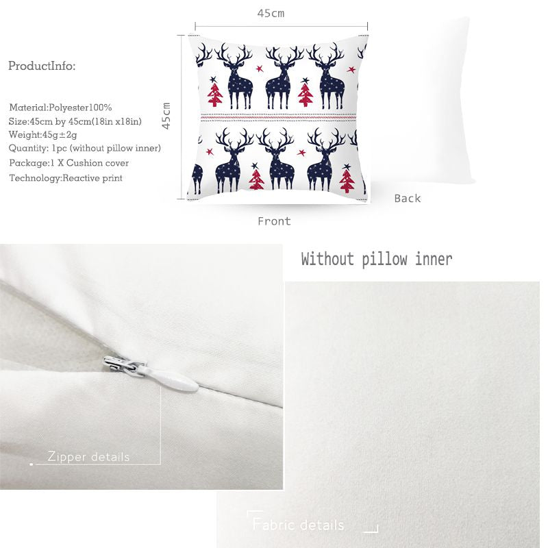 HUIRAN Christmas cushion cover Decorative Pillowcase sofa cushions Pillow cases Christmas Decoration For Home Decor Pillow Cover