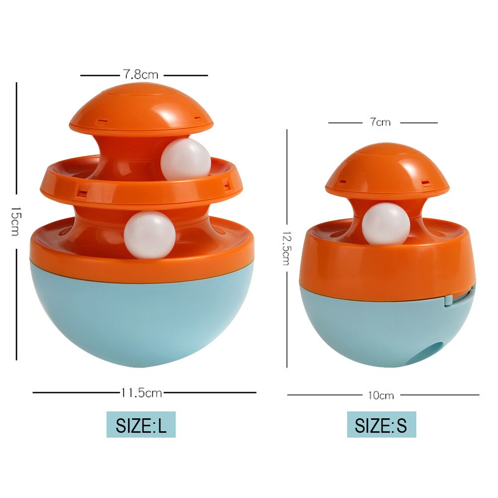 Interactive Dog Toys Tumbler Leakage Food Ball Food Dispenser Slow Feed Accompany Playing Training Pet Supplies for Dogs and Cat - anconmall