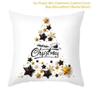 White Golden Xmas Cushion Cover 2022 Merry Christmas Decorations for Home Christmas Ornaments Navidad Xmas Gift New Year 2023