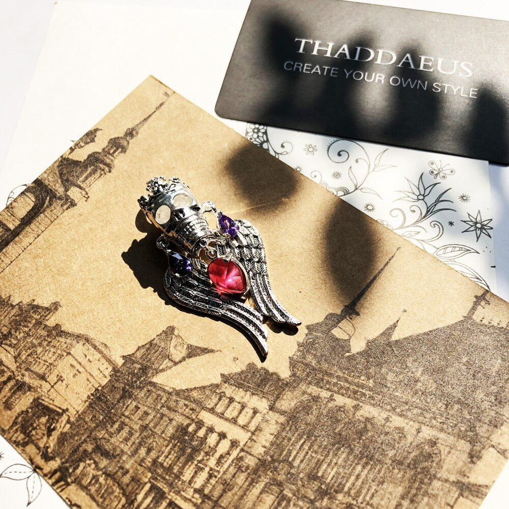 Pendant Skull King New 925 Sterling Silver Fashion Jewelry Europe Style Accessories Gift For Women & Men