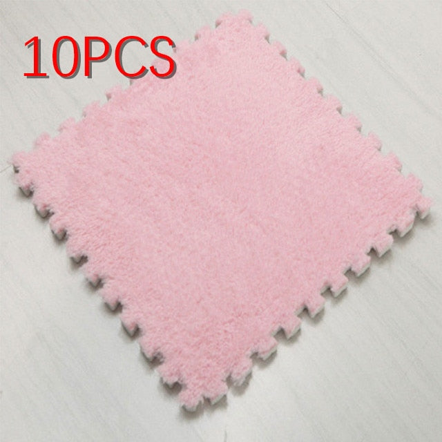 10 Pcs Soft Plush Children&#39;s Mat Baby Play Mat Baby Toys Eva Foam Puzzle Carpet In Children&#39;s Room Keep Warm Playmat 30*30*1CM