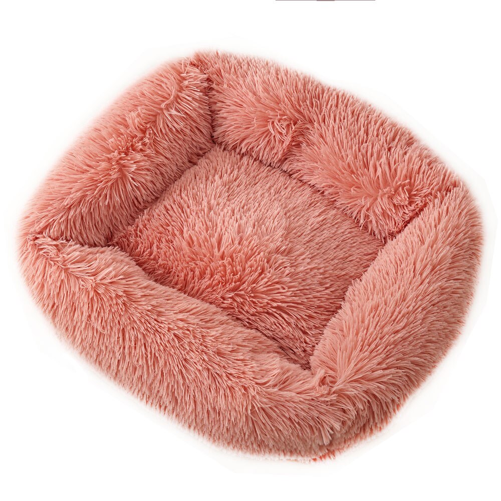 Pet Dog Bed Comfortable Cuddler Square Dogs Kennel Very Soft Washable Dog and Cat Cushion Bed Winter Warm Sofa 12 Color - anconmall