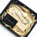 Colorful Asian Ornament Link Chain Far-Eastern Bracelet For Women 925 Sterling Silver Jewelry Feminine Gift