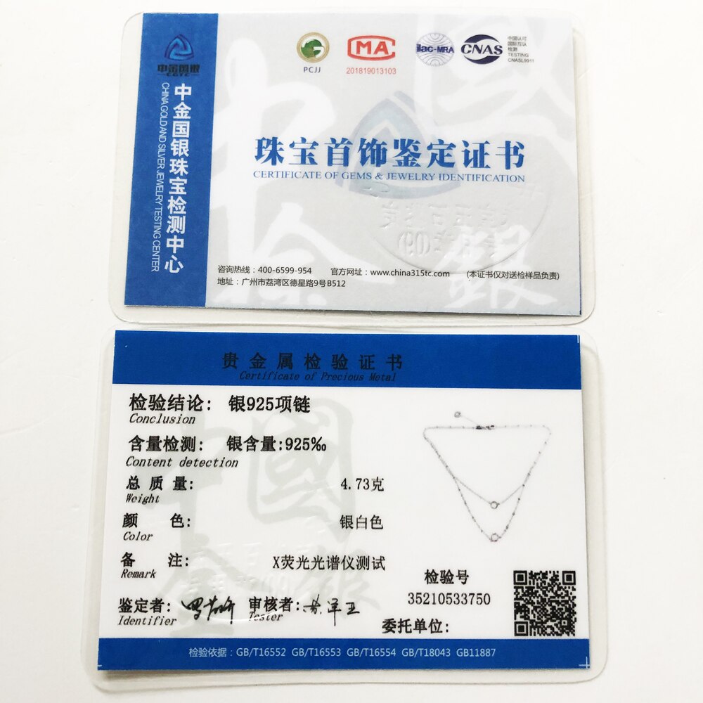 Charm Necklace Double Carriers,Spring Fashion Jewelry Europe 925 Sterling Silver Trendy Gift For Women Girls