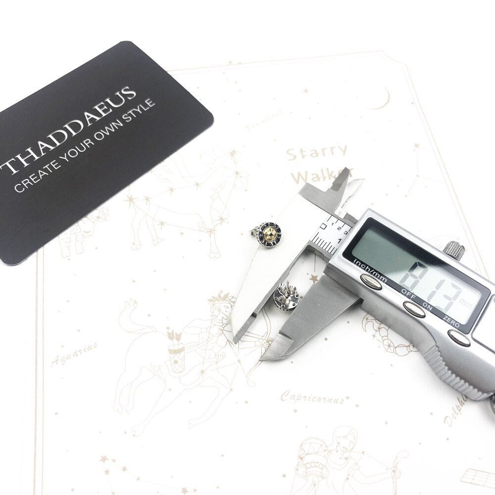 Ear Studs Cross Black Stones Gold Europe Style Delicate Myths Fine Jewerly For Women Men Vintage 925 Sterling Silver Gift