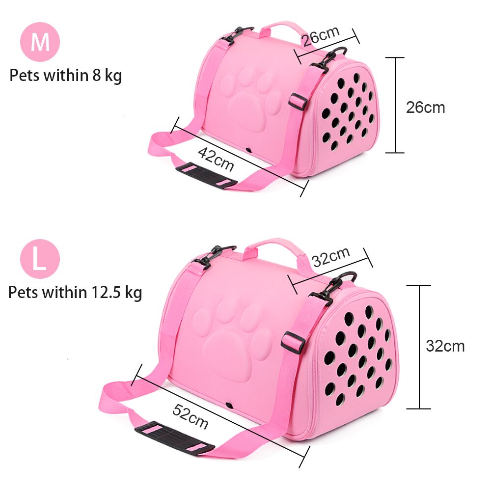 Cats Carrier Bag Portable EVA Small Dog Handbag Foldable Outdoor Travel Bag Puppy Carrying Diagonal Cross Breathable Pet Bags - anconmall