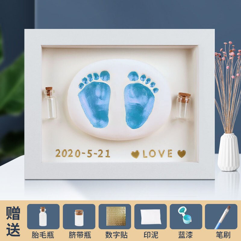 3D DIY Non Toxic Handprint Footprint Soft Clay Baby Imprint Children's Photo Frame Hand Casts Babies Home Decoration Child Gifts