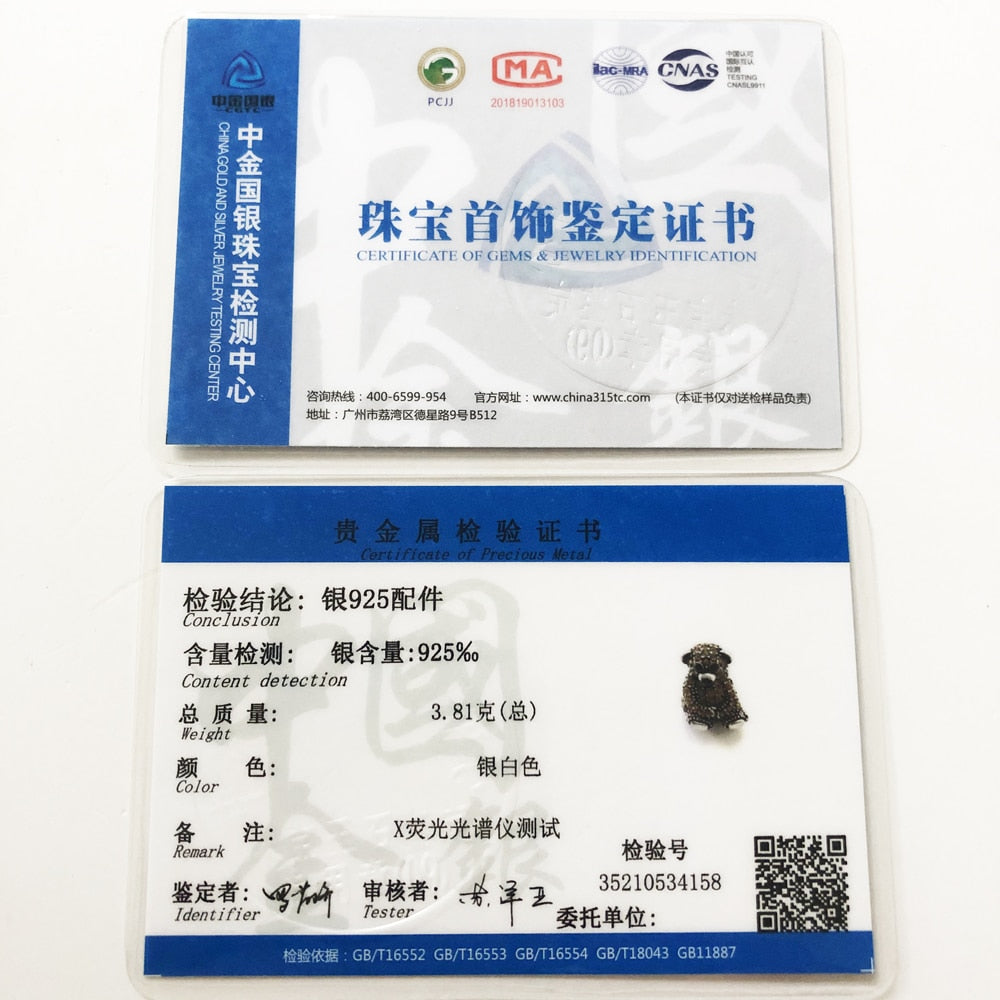 Beads Brown Teddy Bear 925 Sterling Silver Charm Europe Jewelry Cute Gift For Women & Men