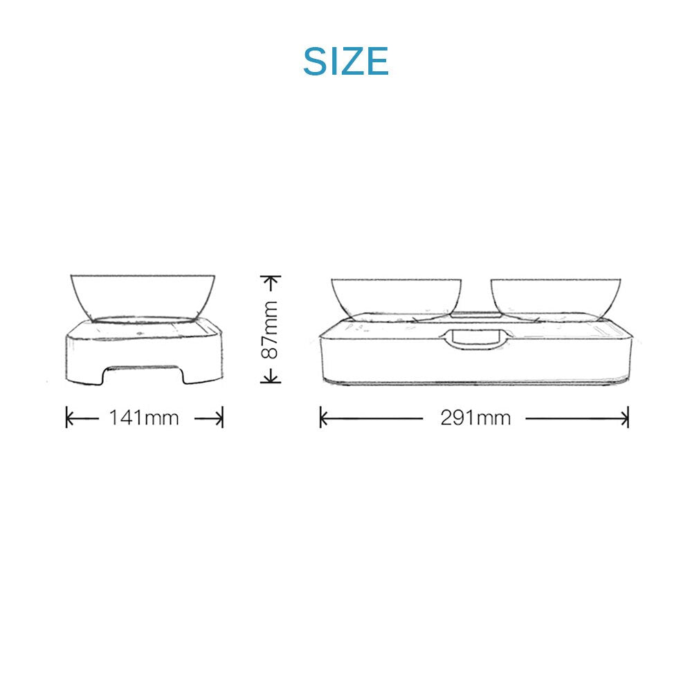 Non-slip Cat Bowls Double Bowls With Raised Stand Pet Food And Water Bowls For Cats Dogs Feeders Cat Bowl Pet Supplies