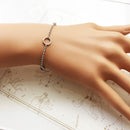 Charm Bracelet Coloured Stones Spring Brand New Link Chain 925 Sterling Silver Jewelry Stylish Gift For Women