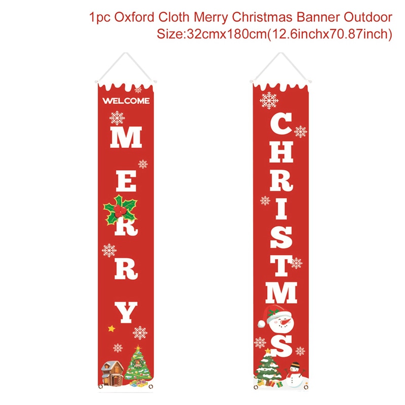 Santa Claus Christmas Banner Merry Christmas Decor For Home 2022 Christmas Ornaments Door Decor Xmas Navidad Noel Gifts New Year