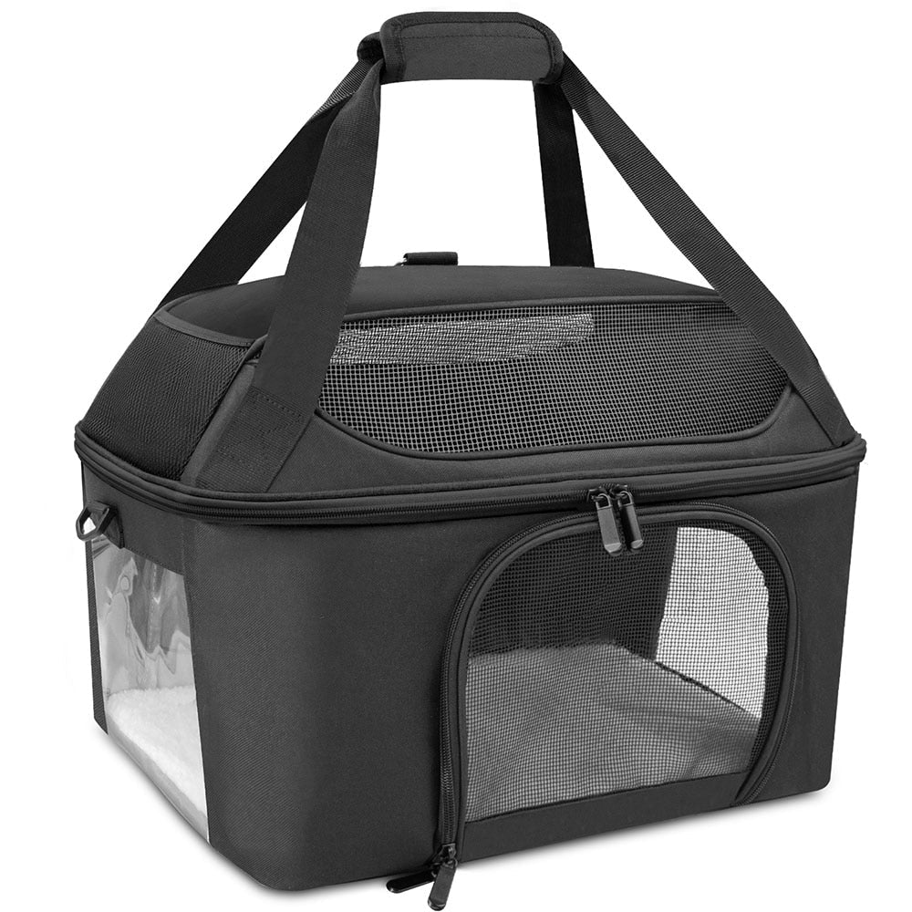 Dog Backpack Breathable Pet Portable Foldable Carrier Bag Travel Airline Approved Transport Bag For Small Dogs And Cats Outgoing - anconmall