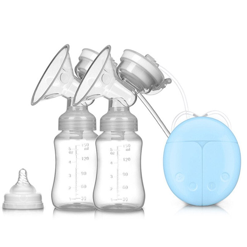 Double Electric Baby Milk Breast Pumps USB Powerful Suction Nipple Breast Pump Milk Bottle Cold Heat Pad Breastfeeding DropShip