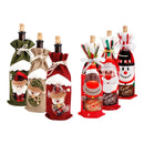 Christmas Snowman Wine Covers Santa Claus 2022 Merry Christmas Kitchen Christmas Decor for Home Table Cristmas New Year 2023