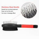 Pet Dog Grooming Comb Steel Double Sided Bath Brush Pet Hair Cleaning Massage Combs tool Pet Hair Remover Brush - anconmall
