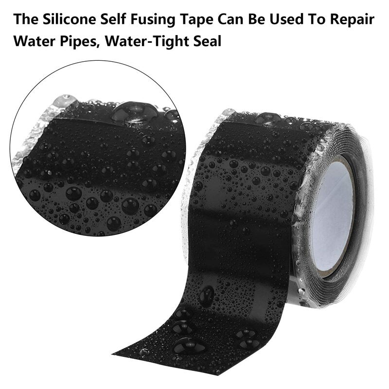 5x152cm Universal Super Strong Fiber Waterproof Silicone Tape Self-adhesive Stop Leaks Seal Repair Tape Self Fusing Wire Tapes