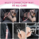 Car Seat Belt &amp; Safety Harness for Pet Dog Cat Adjustable Breathable Mesh Harness with Secure Leads in Vehicle for Travel Trip - anconmall