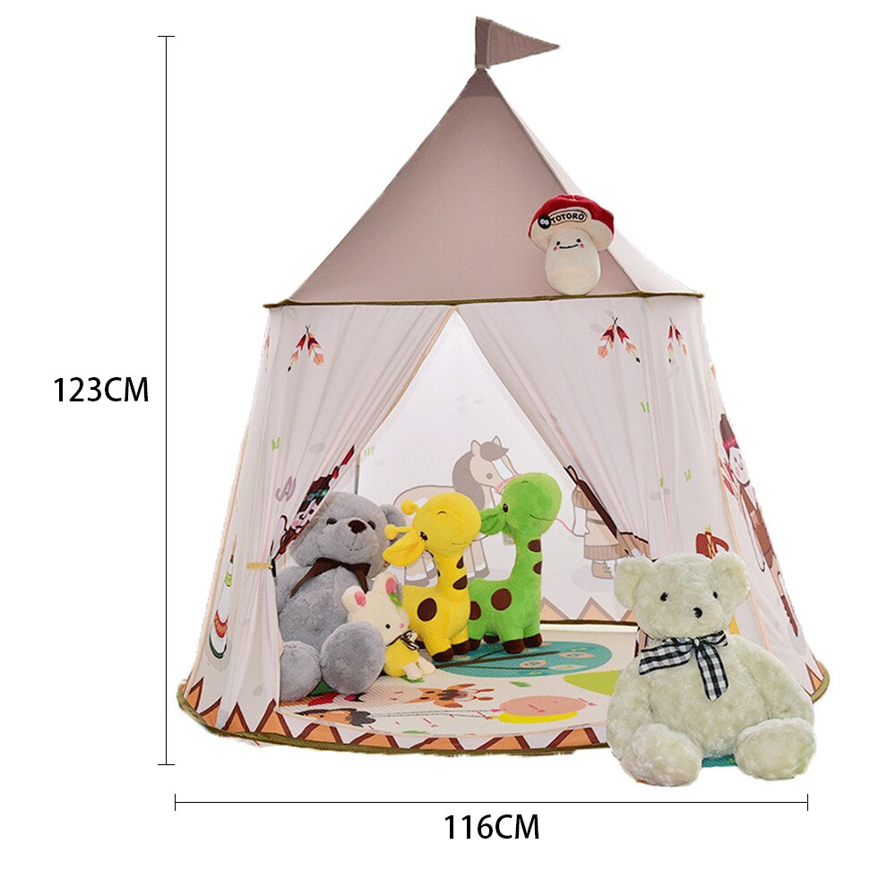 Kid Tent Portable Princess Castle Children Tent Teepee Foldable Play House Toys Tent Birthday Christmas Gift