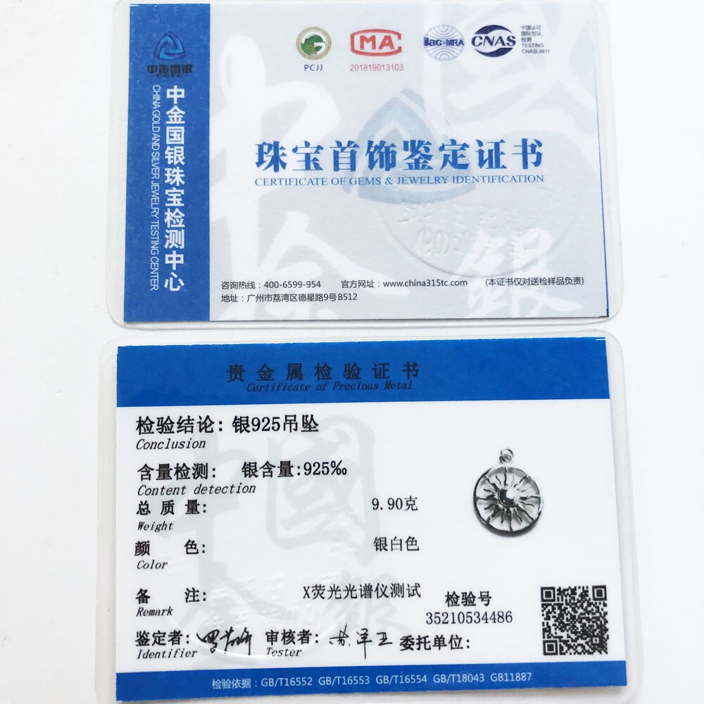 Pendant Amulet Sun New Fashion Glam 925 Sterling Silver Jewelry Europe Style Accessories Gift For  Woman Men