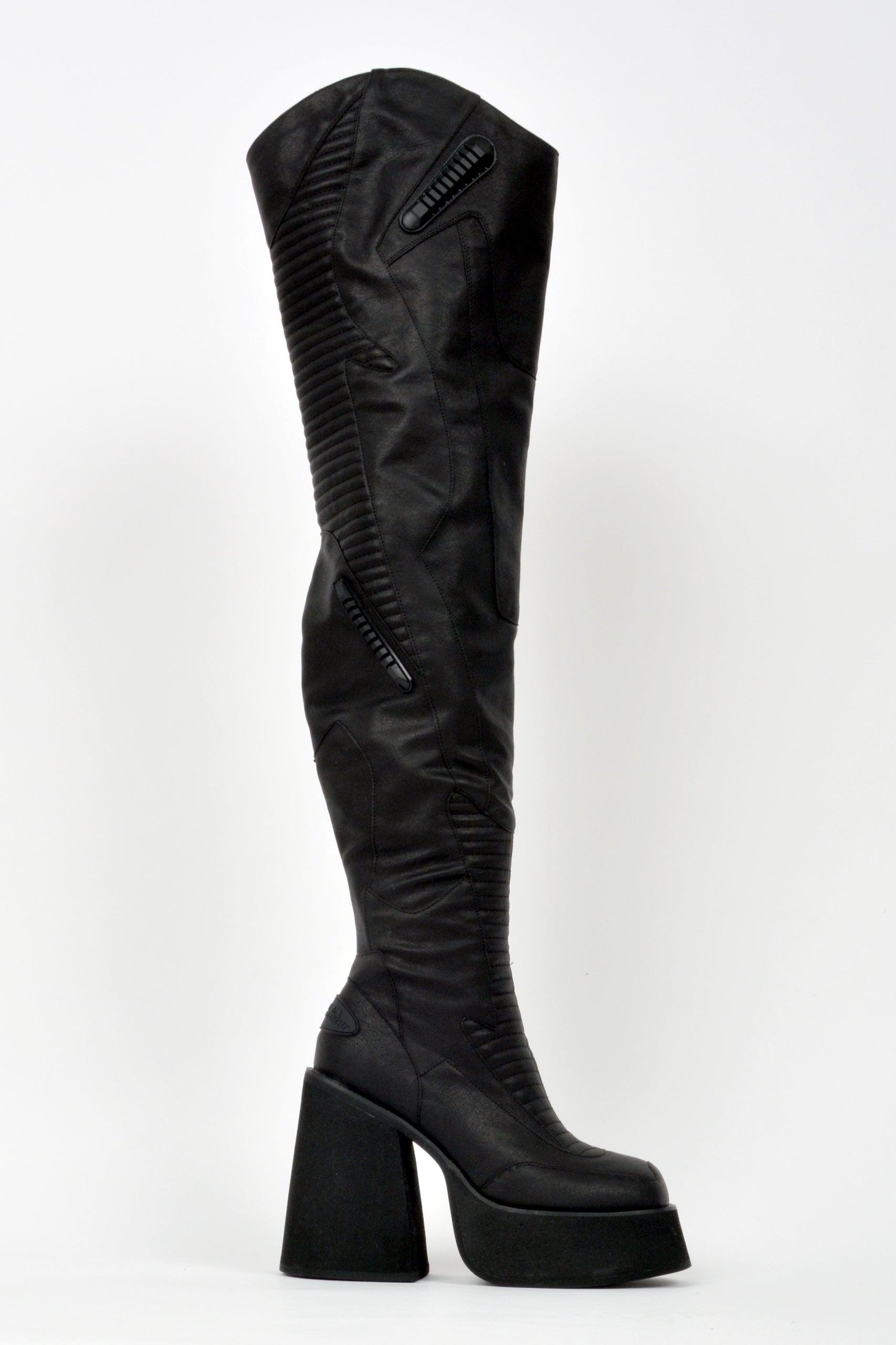 over knee platform boot