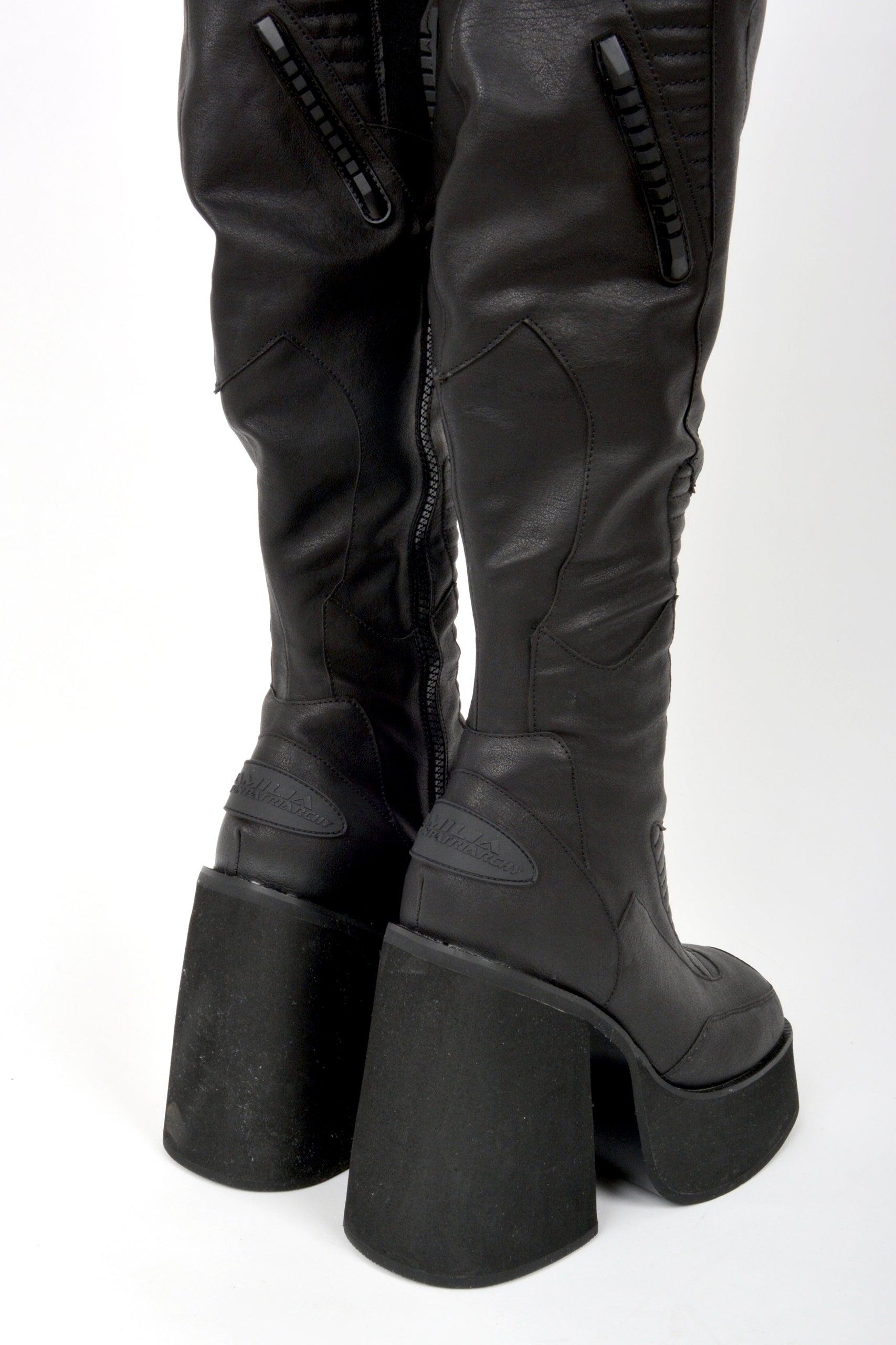 over knee platform boot