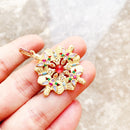 Pendant Amulet Kaleidoscope Butterfly Golden,2022 Summer Brand New Jewelry Europe 925 Sterling Silver Bohemia Gift For Woman