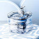 Transparent Fountain For Cats With Faucet USB Silent Automatic Pet Cat Filter Feeder Dog Drinking Bowl Motion Sensor Dispenser