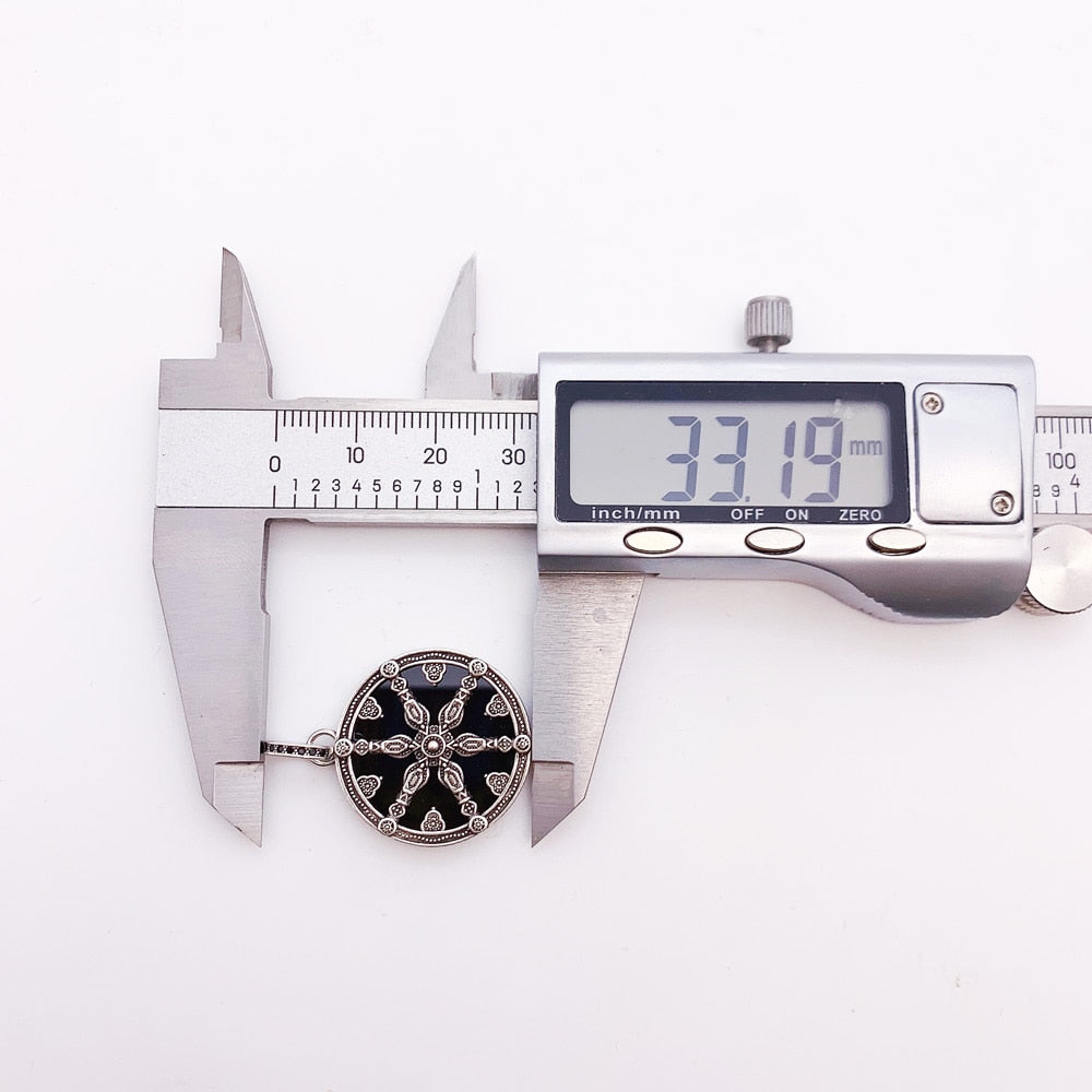 Pendant Karma Wheel Brand New Fine Jewelry Europe Vintage Accessories 925 Sterling Silver Gift For Woman Men