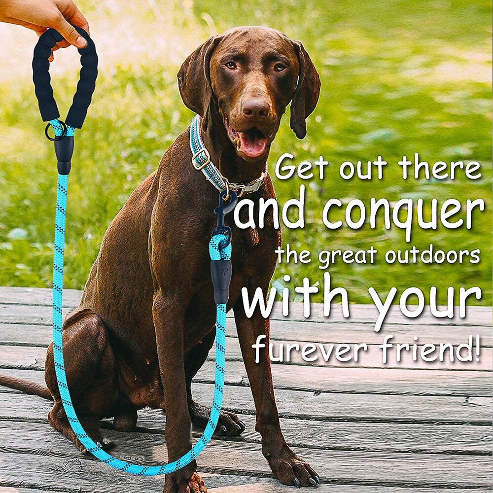 Durable Large Dog Leash Training Running Rope Handle Medium Big Dog Collar Leashes Strong Lead Rope For Labrador Rottweiler Dog