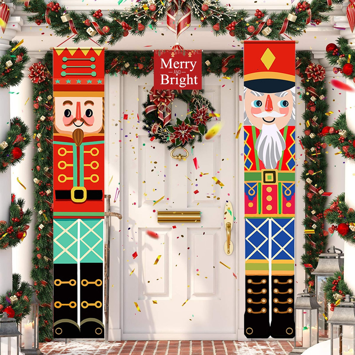 Christmas Porch Door Banner Hanging Ornaments Merry Christmas Decor For Home Xmas 2022 Navidad Natal Noel Happy New Year 2023