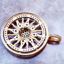 Pendant Gold Color Amulet Sun,Fashion Glam 925 Sterling Silver Jewelry Europe Accessories Gift For Men Woman