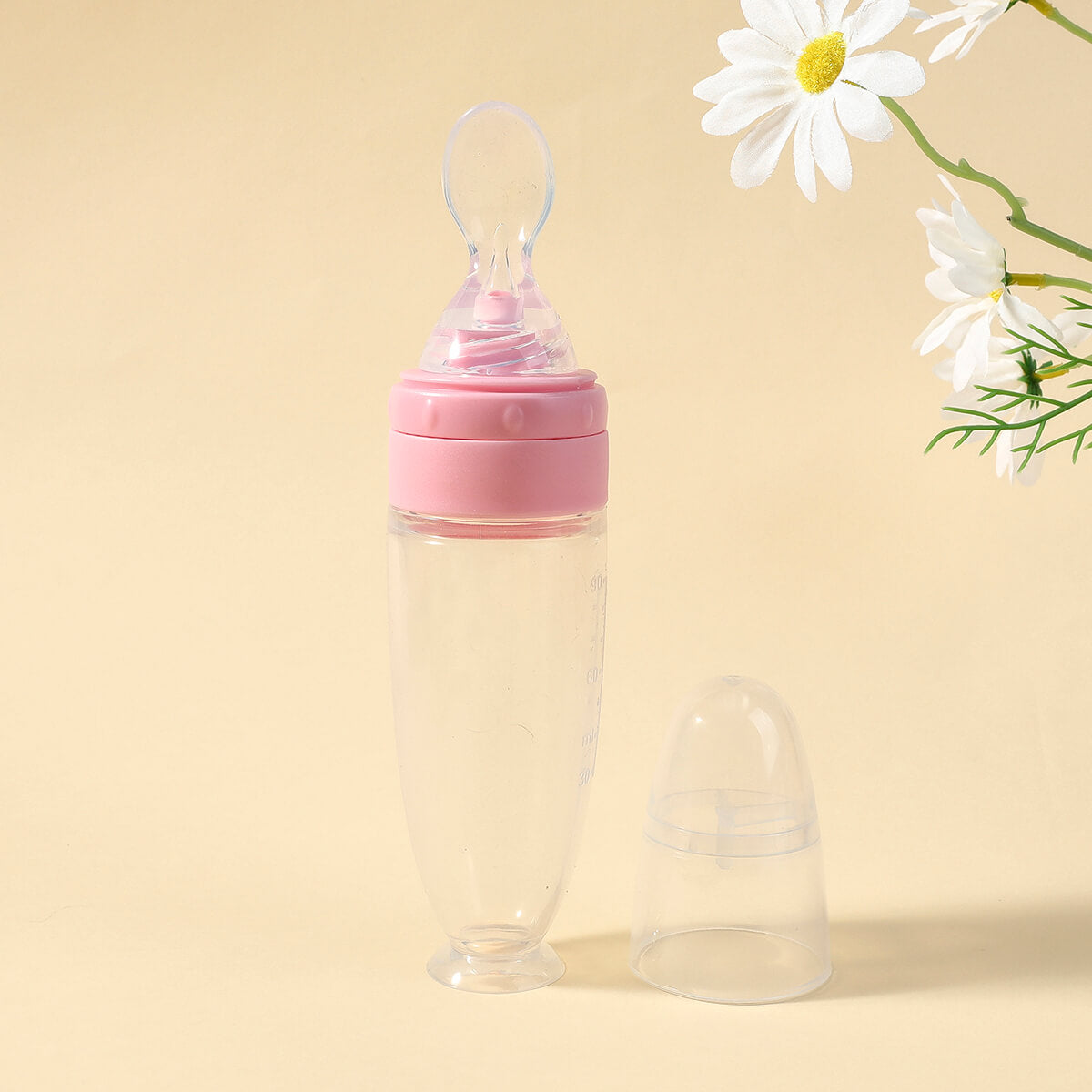 hibobi Baby Newborn Rice Paste Bottle Training Silicone Milk Bottle Squeeze Spoon for Children Complementary Food Supplement