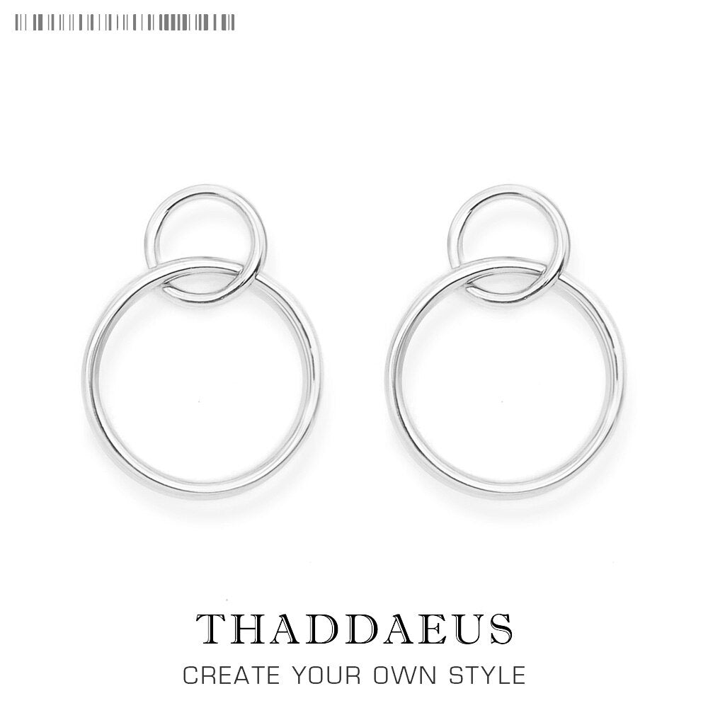 Earrings Circles Europe Simplicity Fine Jewelry For Women Autumn Brand New Sterling Silver 925 Gift