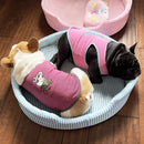 Reversible Pet Dogs Bed Mat Oval Striped Lounger Cushion 4 Seasons Washable Lightweight Summer Cooling Beds for Cats and Puppies - anconmall