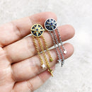 Earrings Royalty Star With Stones,Europe Fine Jewelry For Women,2023 Winter Lucky Gift In Sterling Silver 925