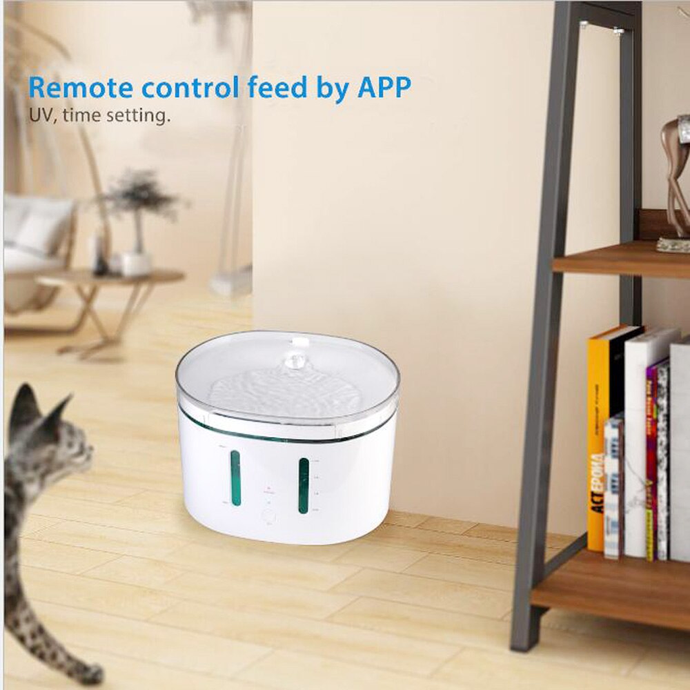 2.5L TuYa APP WIFI Smart Automatic Pet Cat Water Fountain 5V USB Dogs Cats Mute Drinker Feeder Bowl Drinking Dispenser