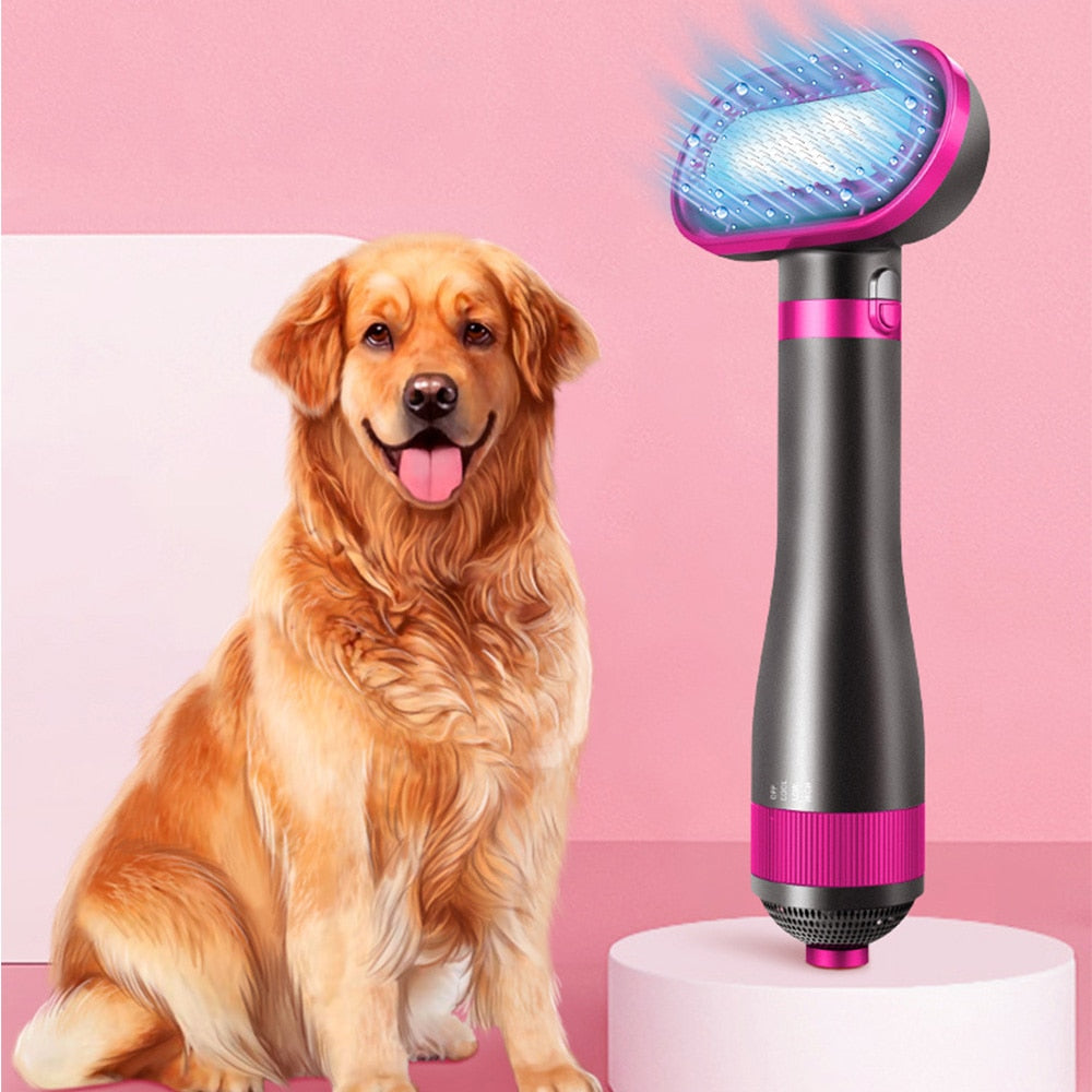 2-In-1 Pet Dog Dryer Quiet Dog Hair Dryers and Comb Brush Grooming Kitten Cat Hair Comb Puppy Fur Blower Low Noise Temprature - anconmall