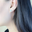 Round Shell Studs Earrings Romantic Pure 925 Sterling Silver Jewerly Gift For Women