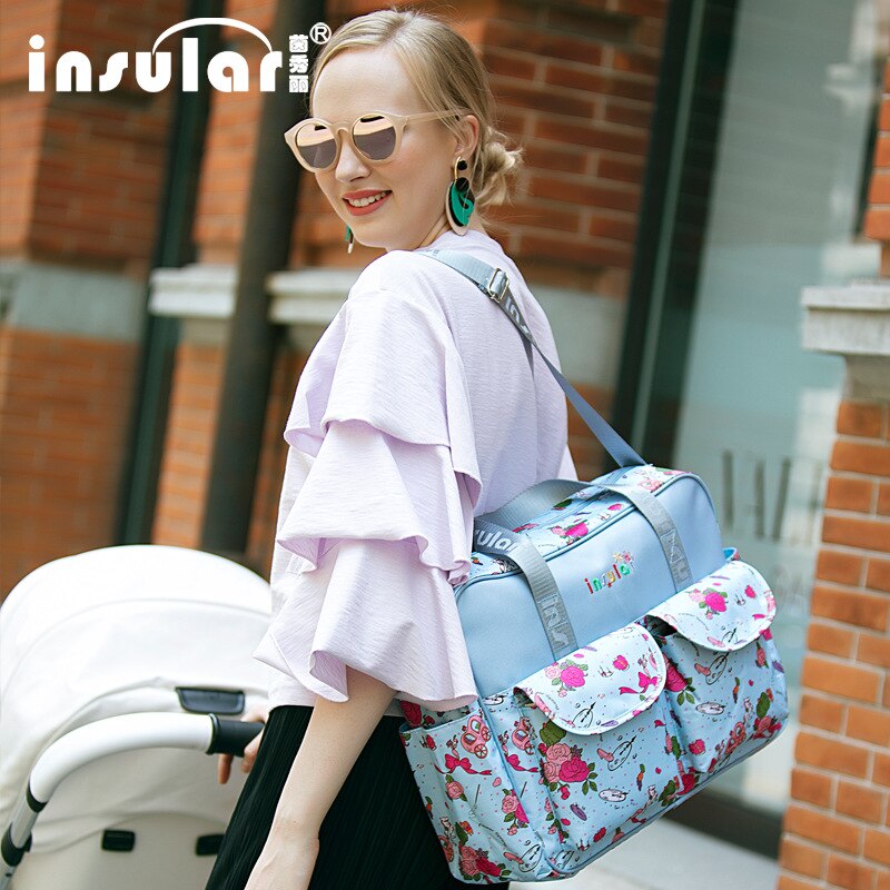 Insular Diaper Bag For Mommy Nappy Bag Large capacity Durable Baby Bags For Stroller Baby Changing Bag Maternity Tote