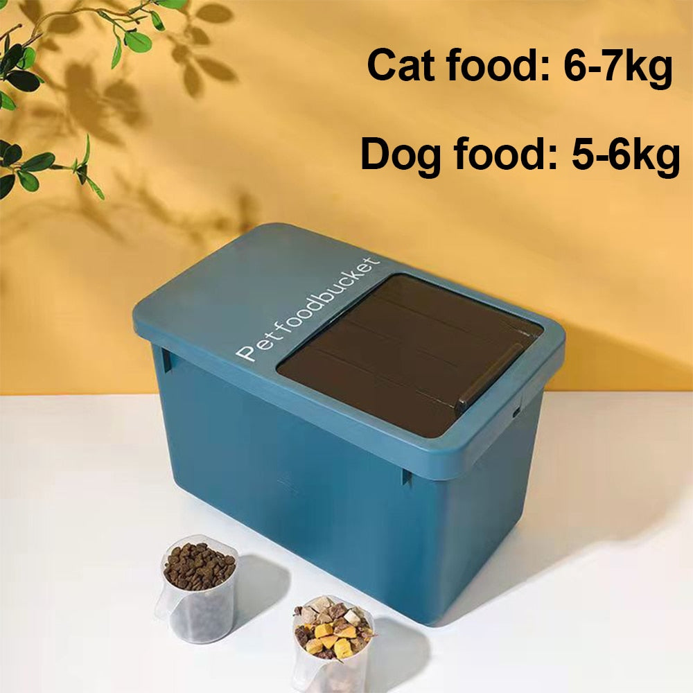 Pet Food Bucket Dog Cat Food Barrel Pet Food Sealed Bucket Household Cat Food Container PP Sealing Box Grain Storage Boxes - anconmall
