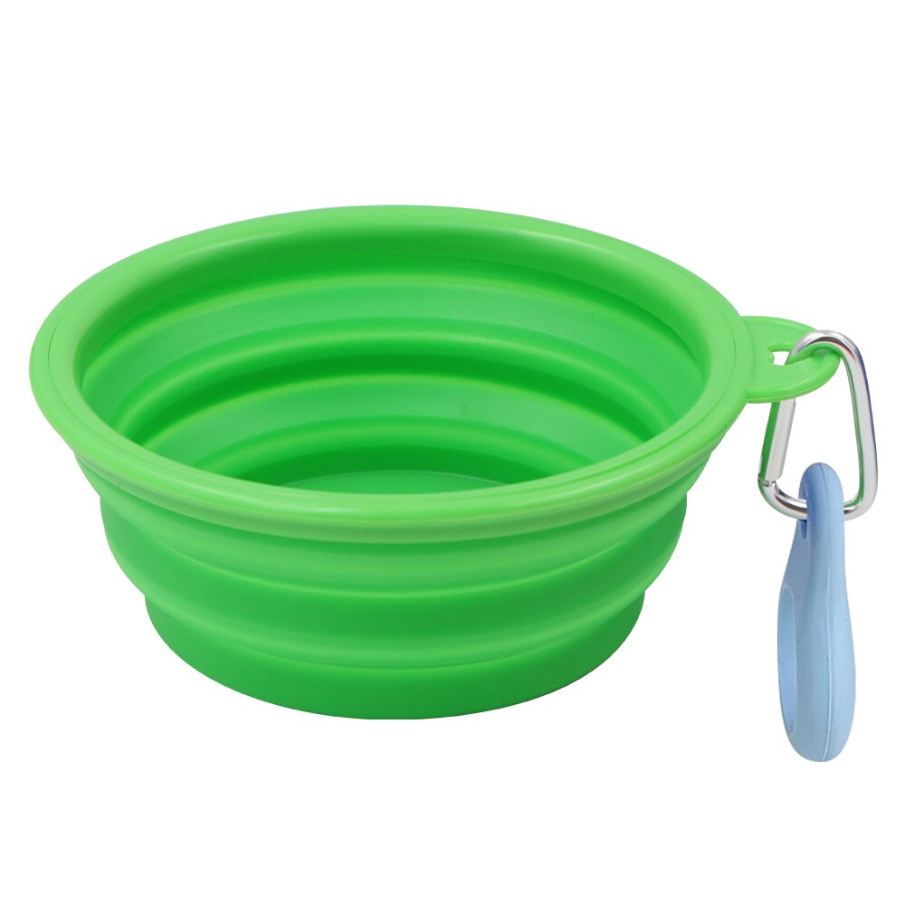 Pet Dog Cat Feeding Water Folding Dog Pet Folding Silicone Bowl Outdoor Travel Portable Puppy Food Container Feeder Dish Bowl - anconmall