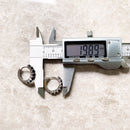 Creole Black CZ Hinged Hoop Earrings Gift In 925 Sterling Silver Europe Style Glam Trendy Fine Jewerly For Women