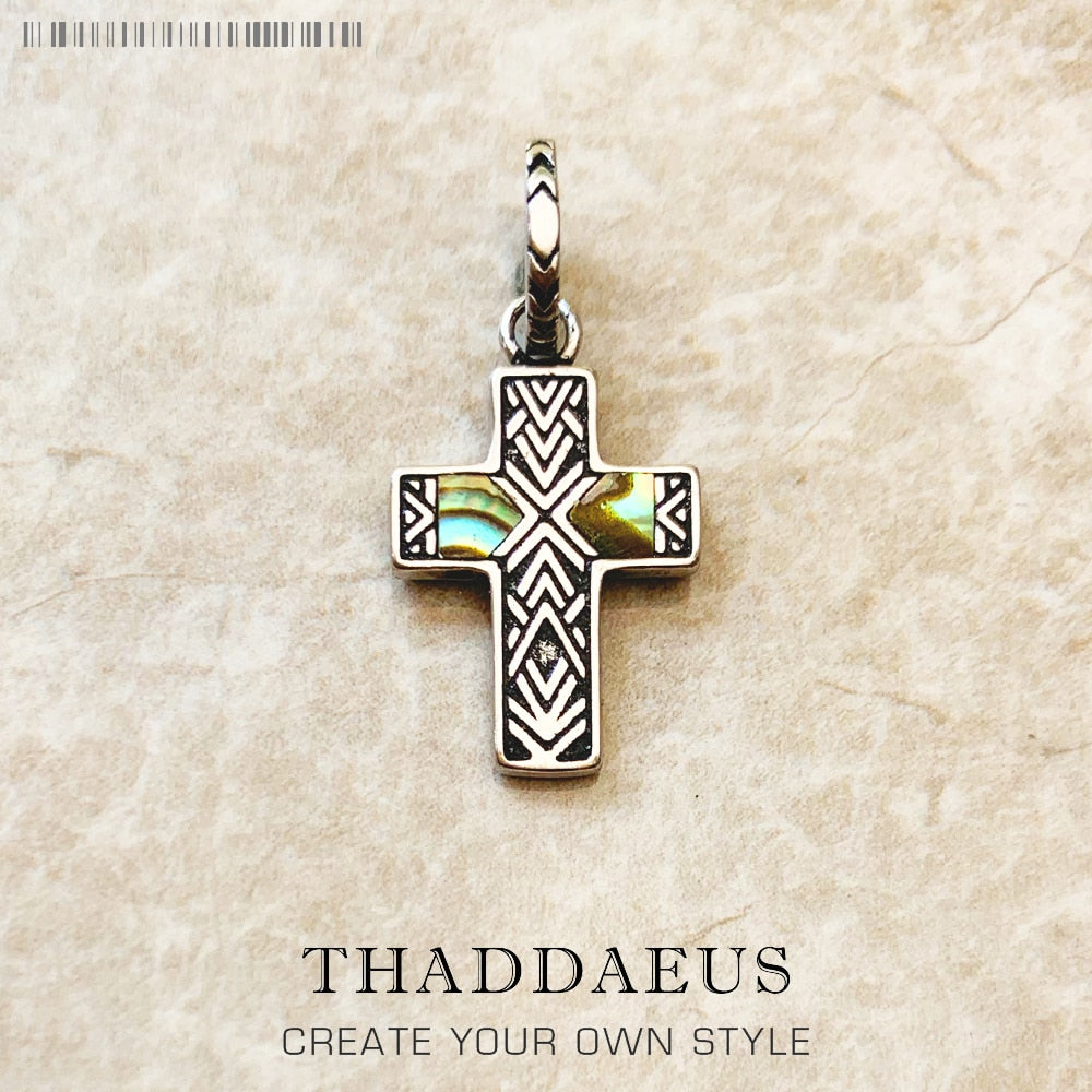 Pendant Personal Lucky Cross Summer Brand New Jewelry Europe 925 Sterling Silver Ethnic Gift For Women Men