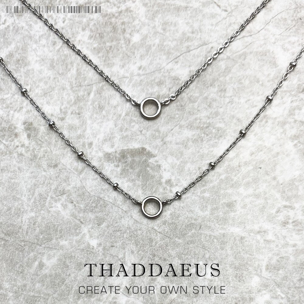 Charm Necklace Double Carriers,Spring Fashion Jewelry Europe 925 Sterling Silver Trendy Gift For Women Girls