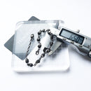 Bracelet Black Stone Skulls Punk Jewelry Link Chain Gift For Women Men