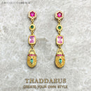 Drop Earrings Scarab Motif Fine Jewelry Vintage Magical Talismans For Women Autumn New Lucky Gift Solid 925 Sterling Silver